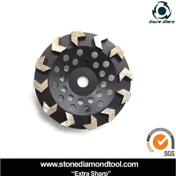 Arrow Shape Grinding Segmented Cup Wheels for Concrete