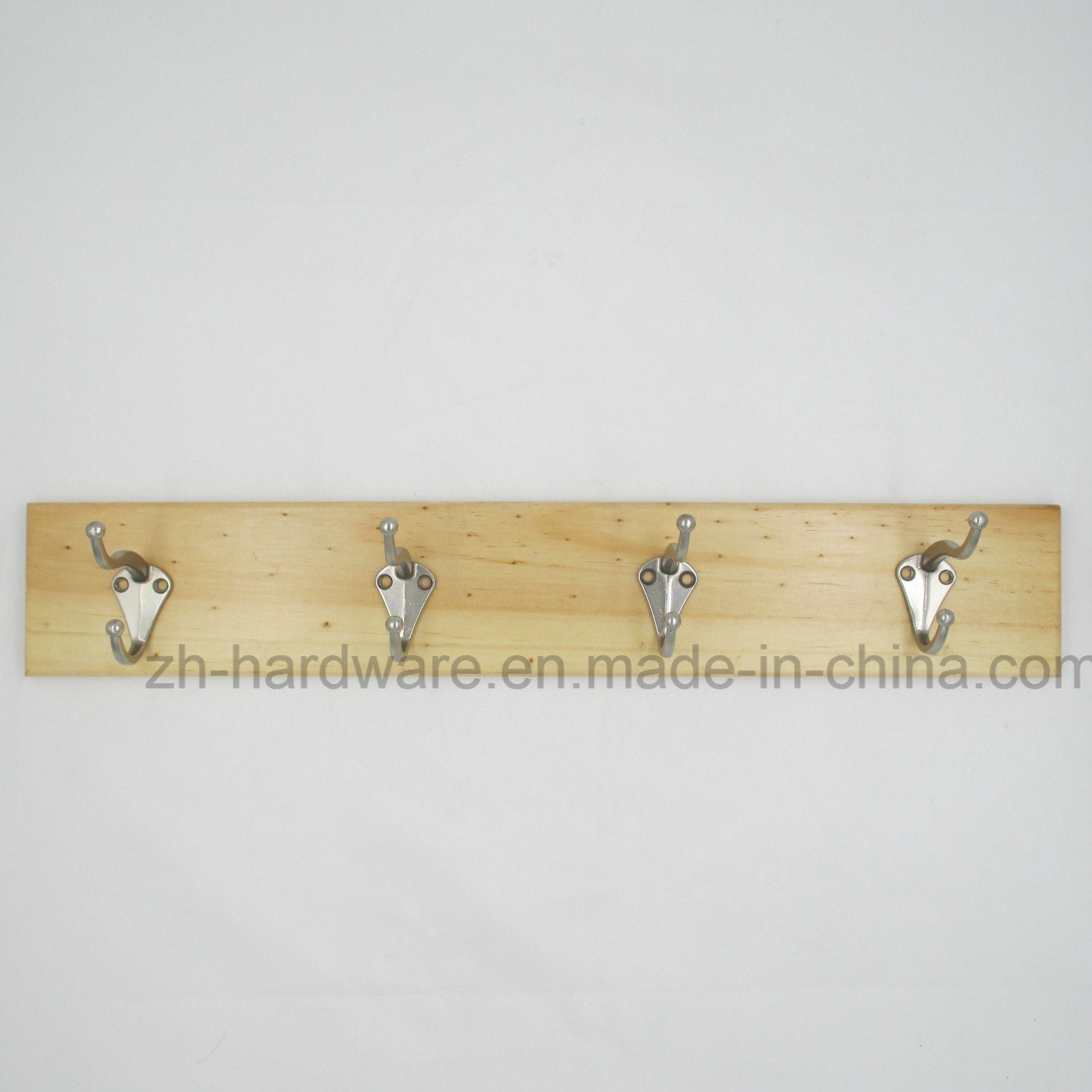 High-Grade Beautiful Clothes Hook Wooden & Metal Board Hook (ZH-7017A)