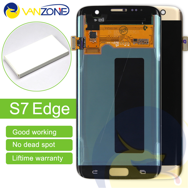 100% Tested for Samsung Galaxy S7 Edge G935 G935f G935A G935fd G935p LCD Display Touch Screen Digitizer Blue White Gold