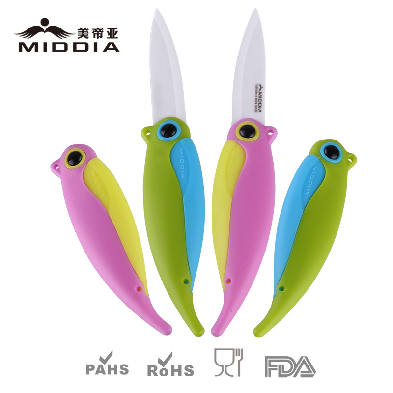Fashionable Parrot Knife Ceramic Portable Knife with Low Price