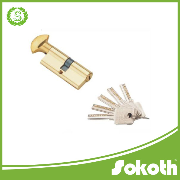 2016 Gold Tone Metal Safety Home Door Lock Cylinder