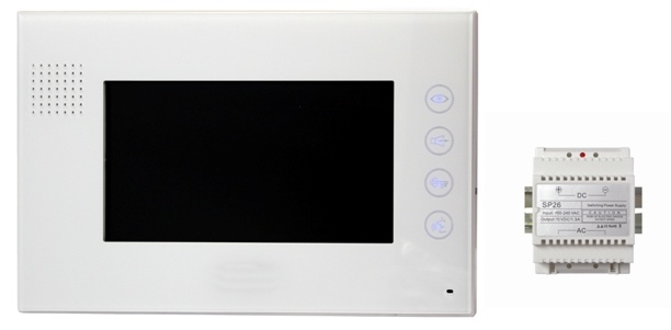 White 7'' Touch Indoor Display for Building