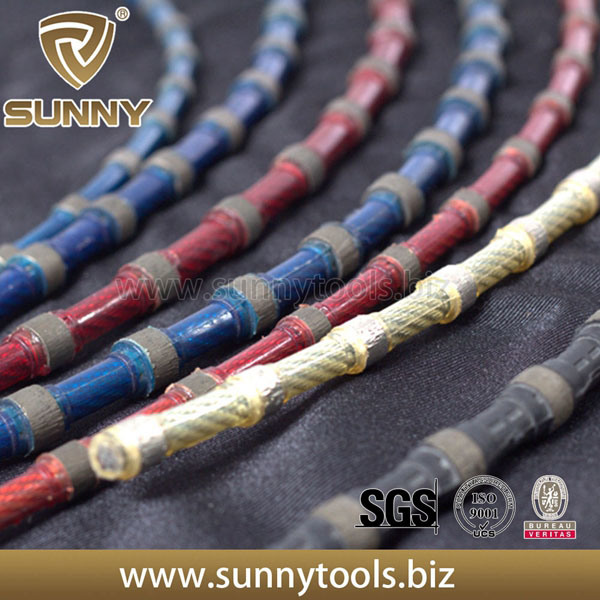 Spring Connection Quarry Cutting Diamond Wire Saw for Marble