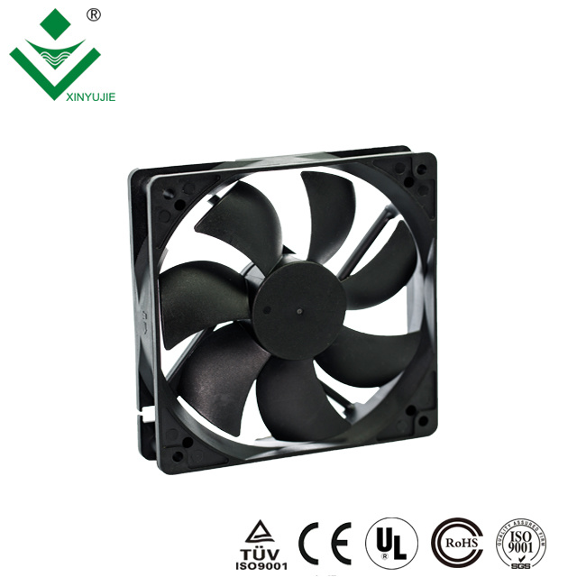 Manufacturer Xinyujie 12025 4.8 Inch 12volt 24volt DC Cooling Fan for Vending Machine 120X120X25mm