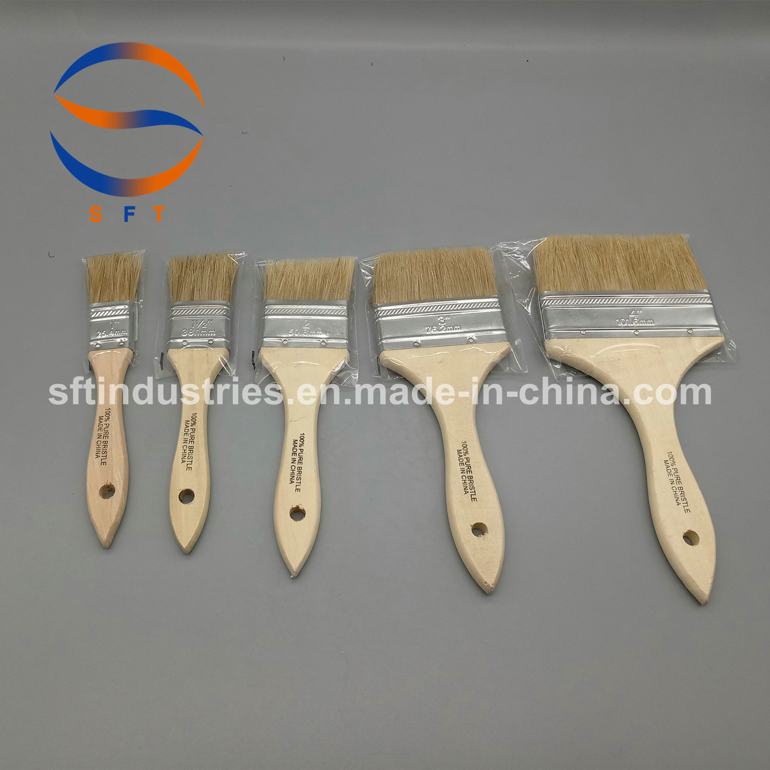 Thin Wooden Handle Bristle Brushes for FRP