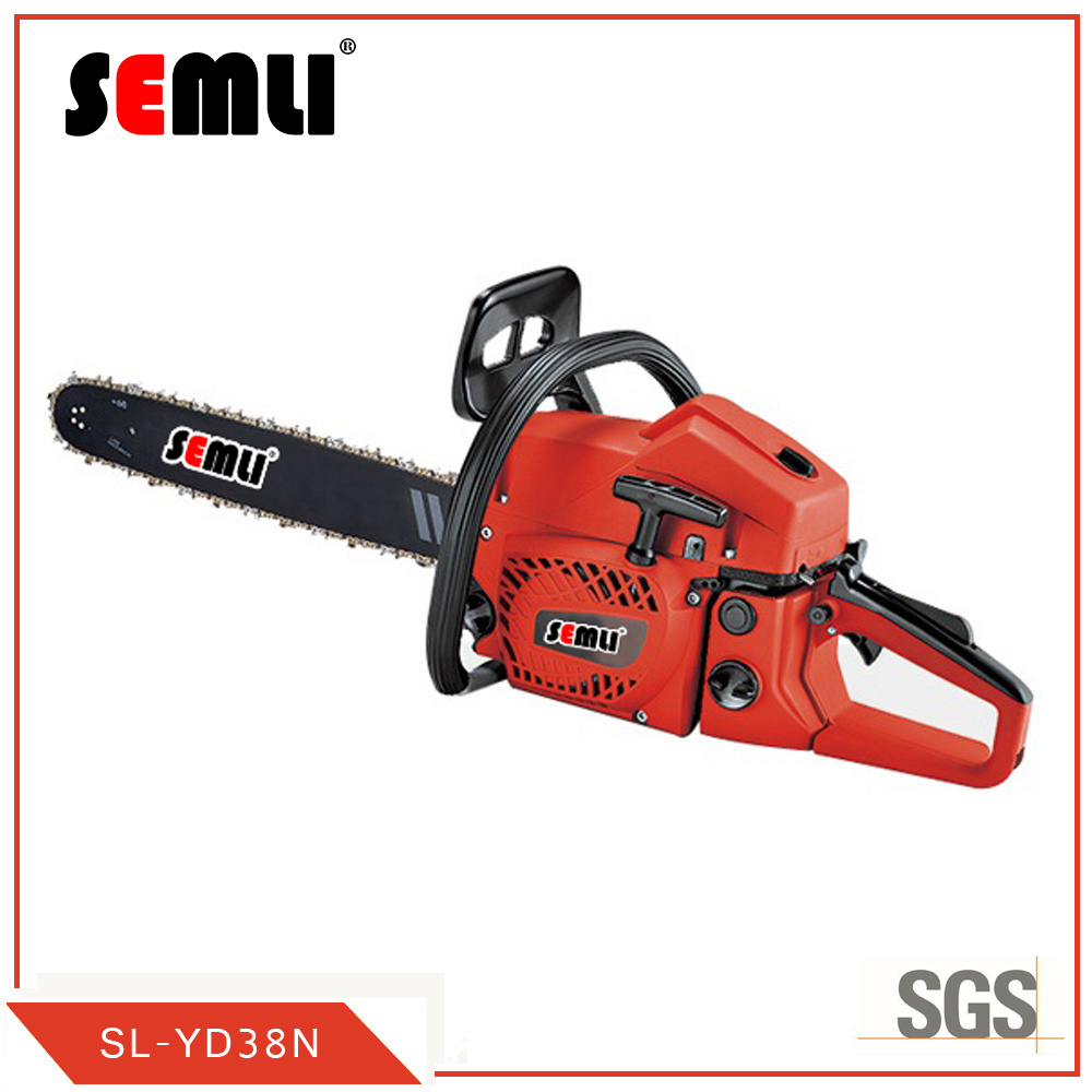 Air-Cooled Power Gasoline Chain Saw With Adjustable Carburetor
