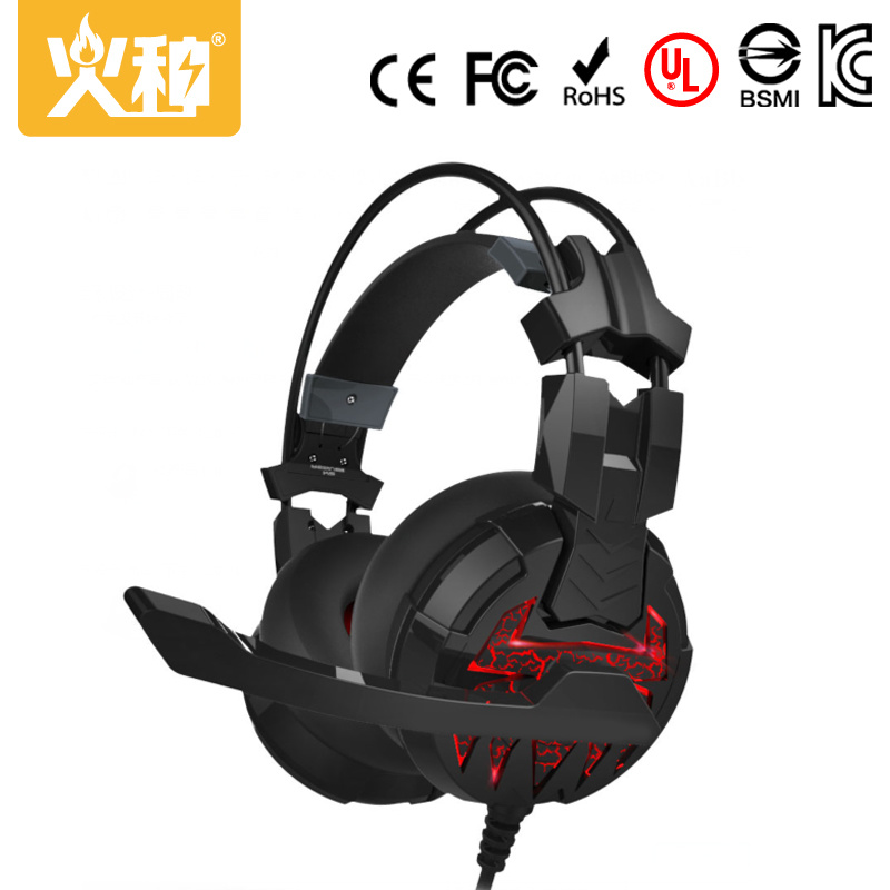 Hz-131 Flash Computer Gaming Stereo Headset /Headphone with Microphone