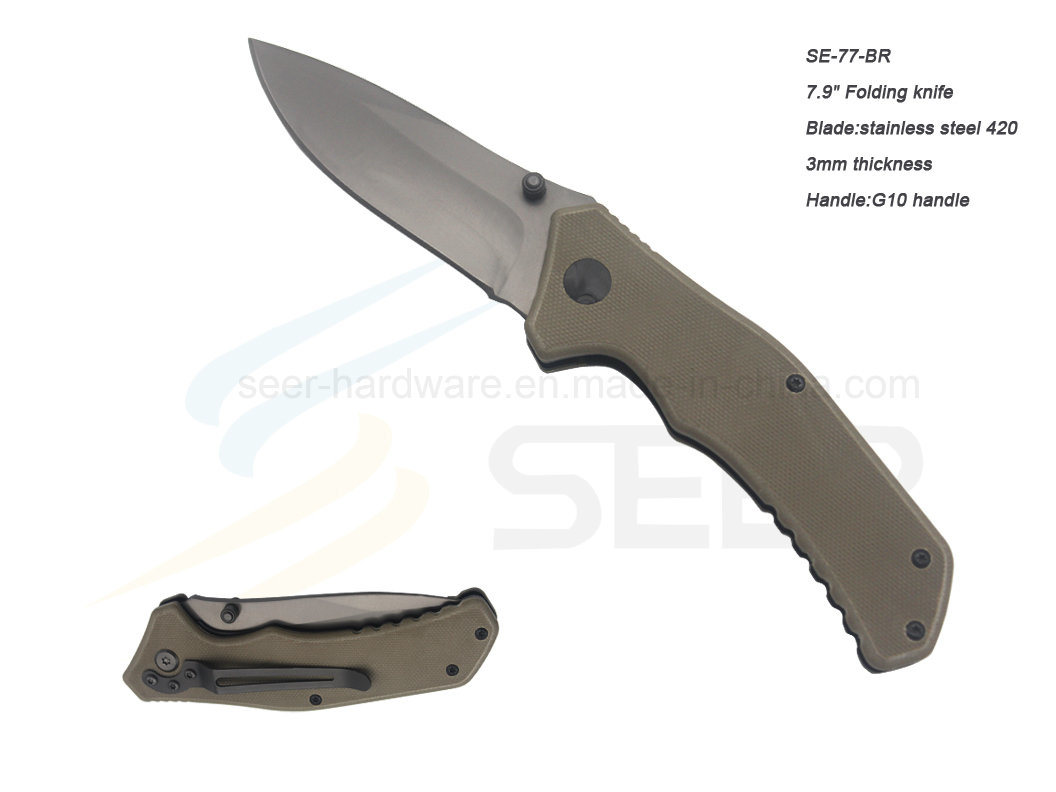 420 Stainless Steel Folding Knife (SE-77)
