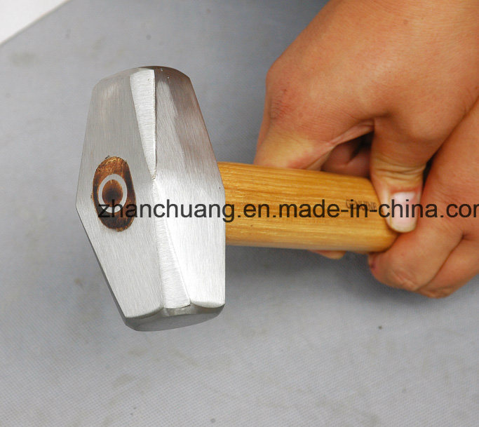 Germany Type Machinist&Primes High Carbon Teel Wooden Handle Stone Hammer