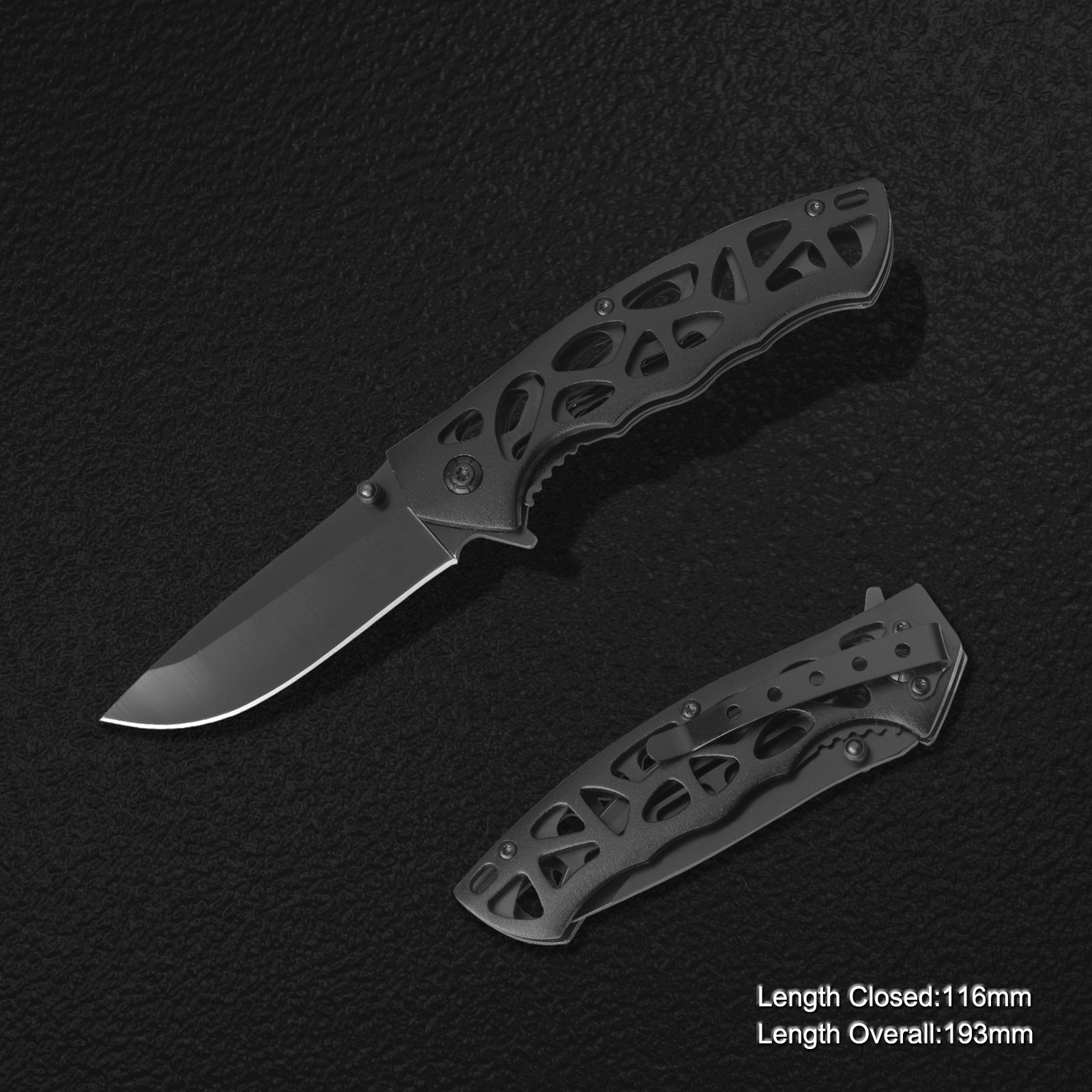 Folding Knife with Anodized Aluminum Handle (#31047)