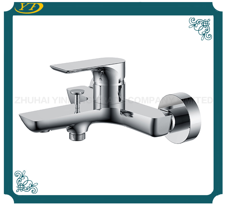 Durable Hot and Cold Double Hole Wall Mounted Bath-Shower Mixer