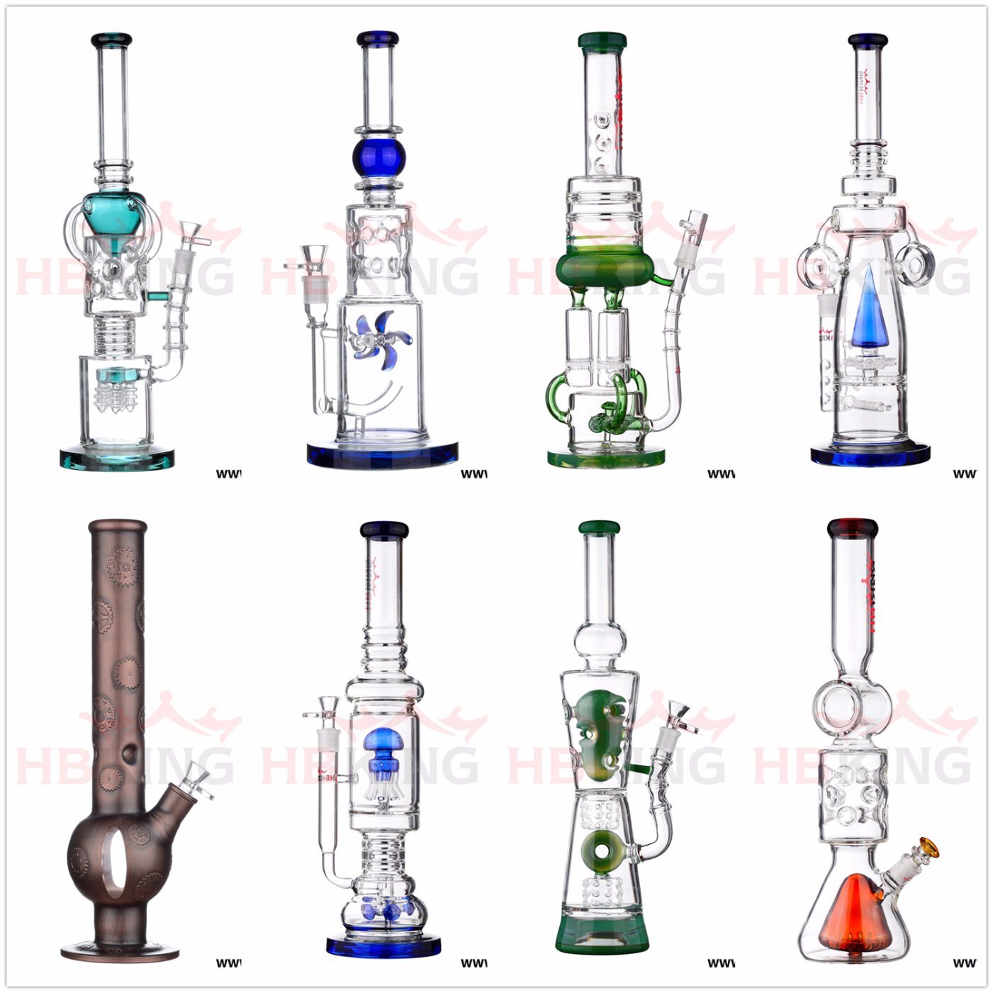 Hbking High-End Grace Smoking Water Pipe with Heavy Bottom