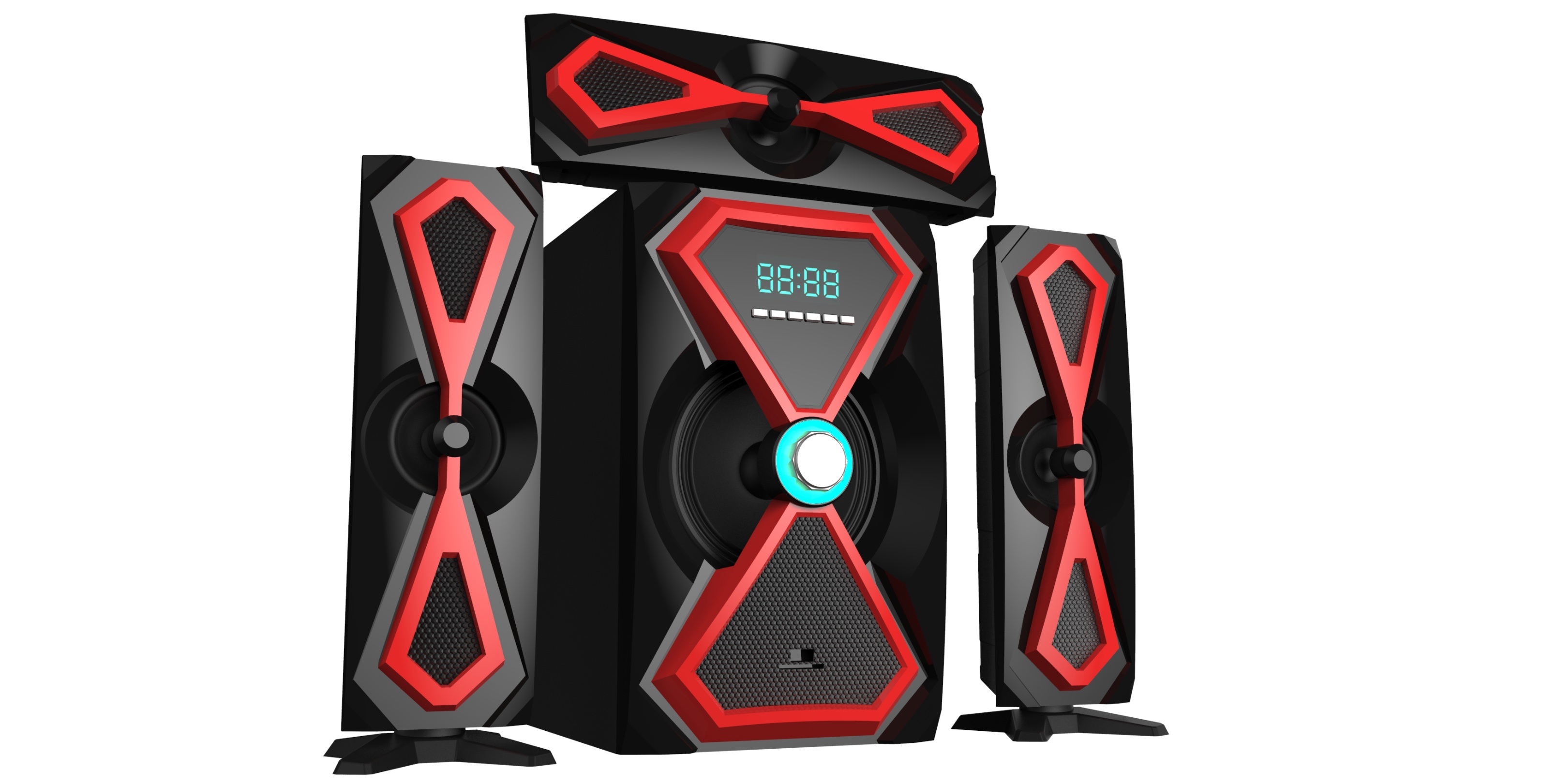 Multimedia Speaker Box Karaoke DJ Home Theater Active Bluetooth Speaker