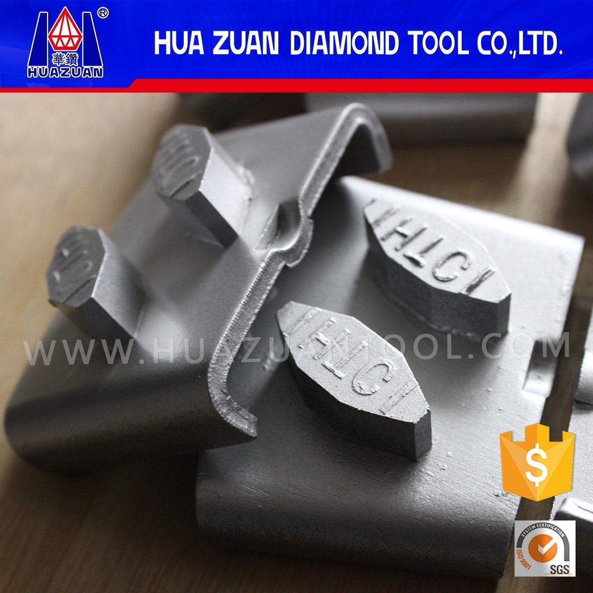 2 Segments Metal Bond Diamond Block for Concrete Grinding Tools