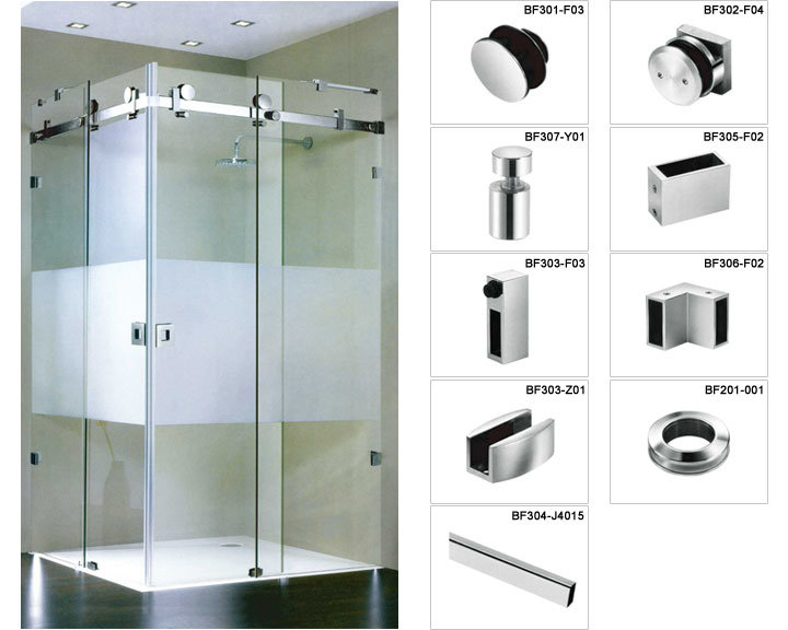Customized Stainless Steel Frameless Shower Door Hardware