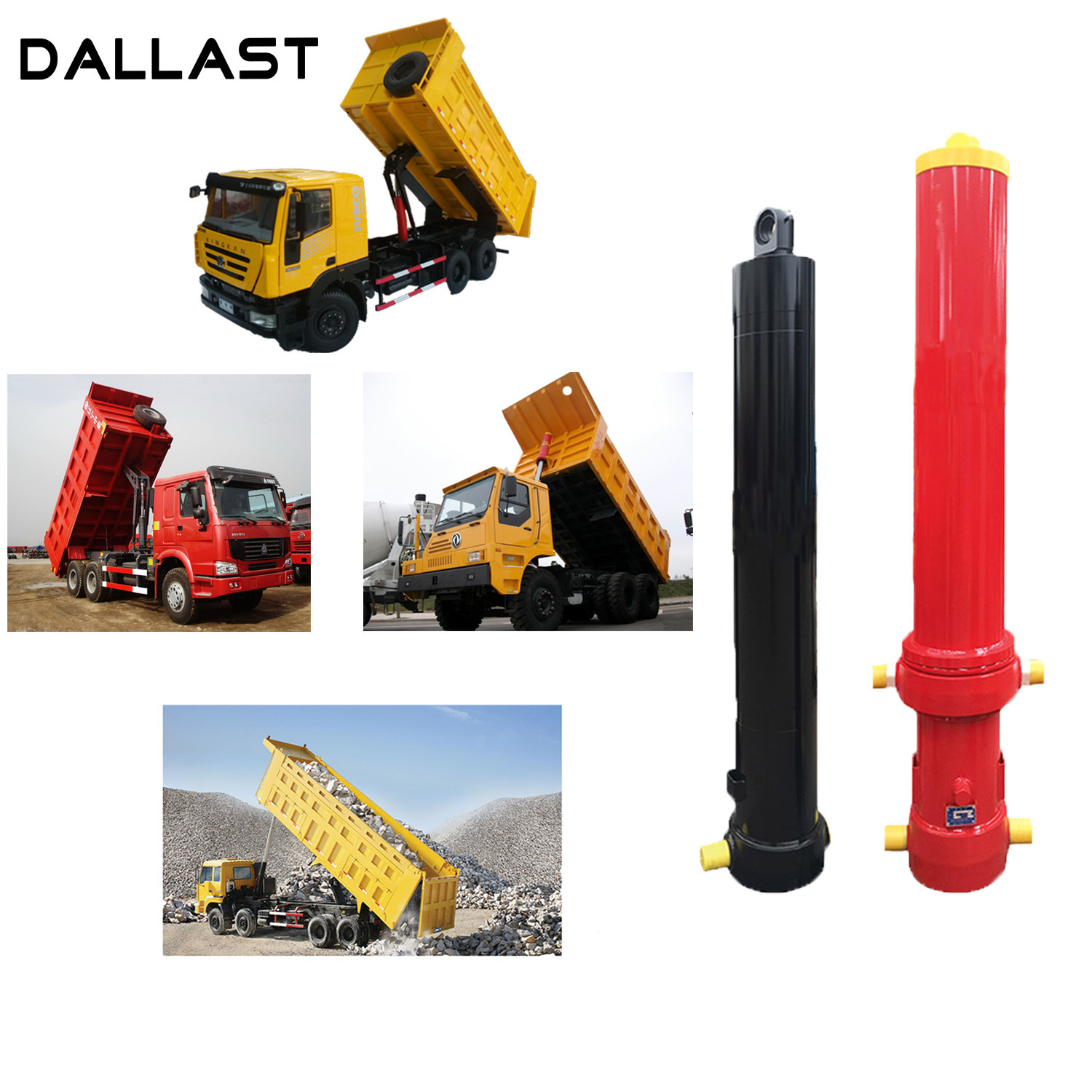 3 Stage Single Acting Piston Sleeve Hydraulic Cylinder for Dump Truck