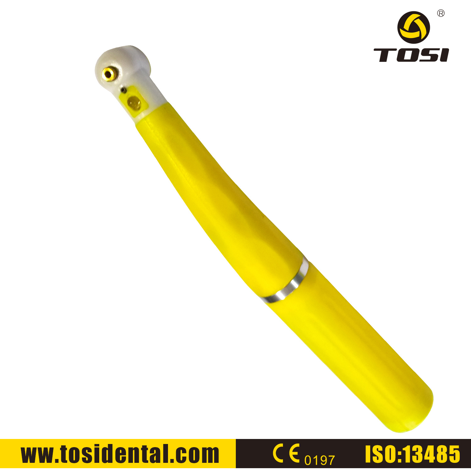 Tosi Disposable Yellow E-Generator Integrated LED Handpiece Quick Connector Design