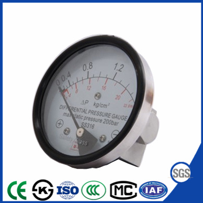 60mm High Quality and Patent Product Magnetic Induction Differential Pressure Gauge