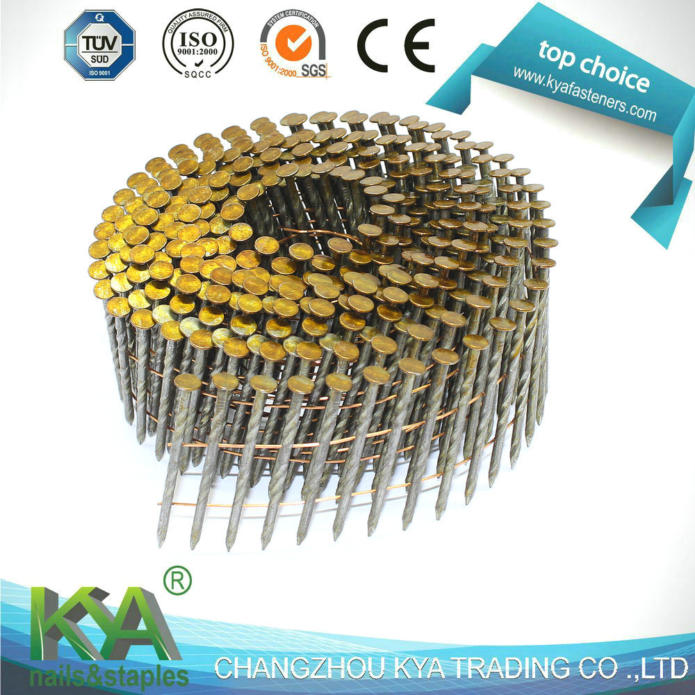 15 Deg Wire Coil Nails for Construction, Decoration, Packaging