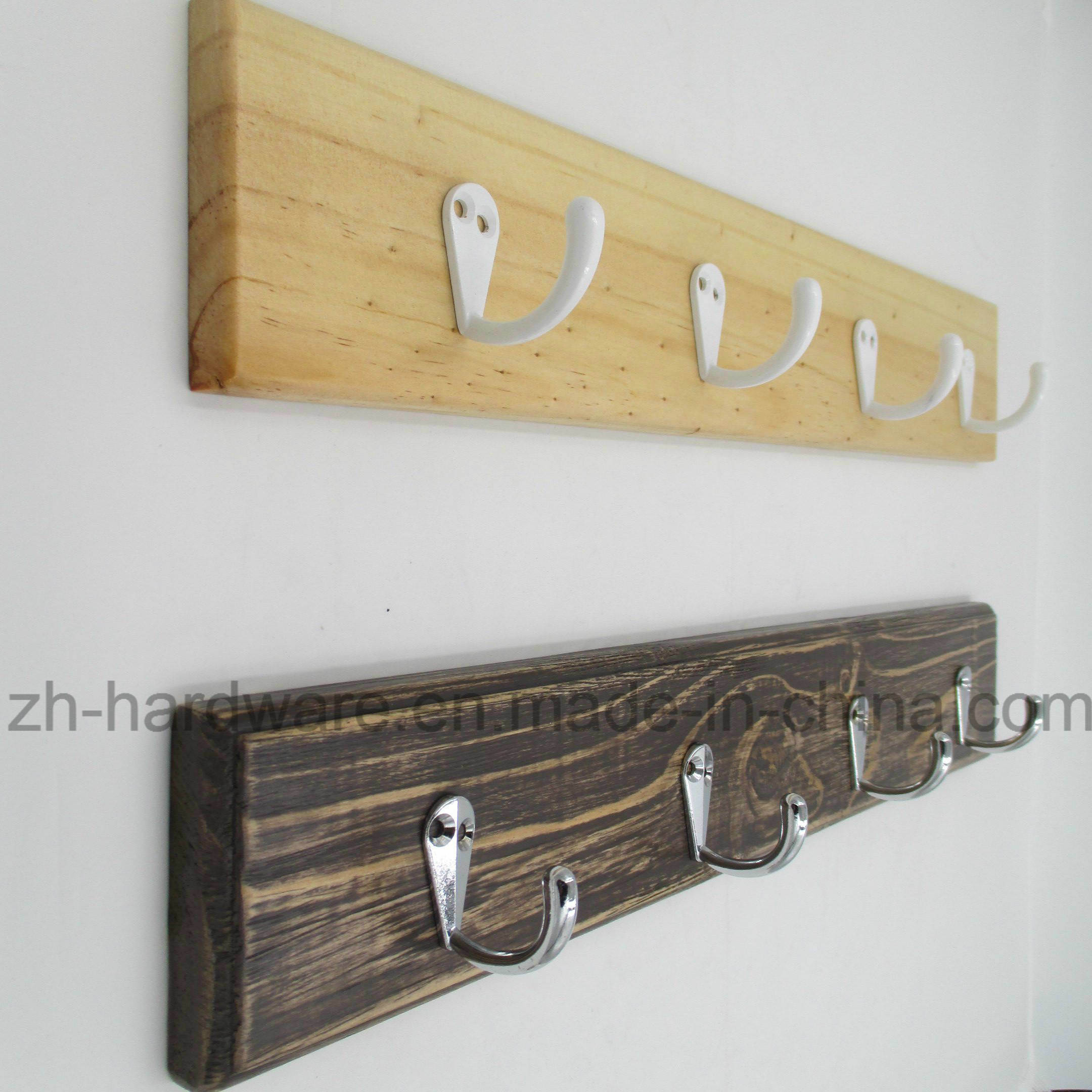 High-Grade Beautiful Clothes Hook Wooden & Metal Board Hook (ZH-7022)