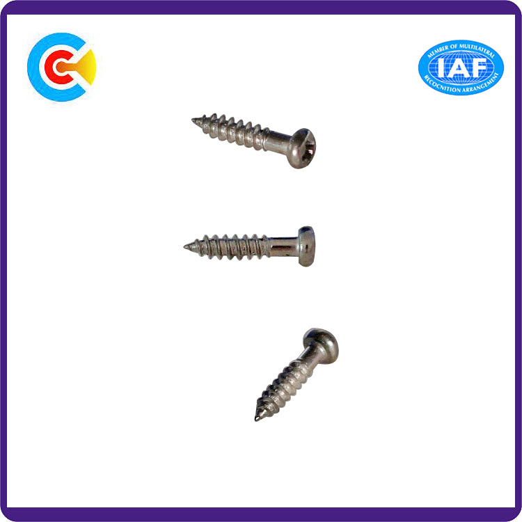 DIN/ANSI/BS/JIS Carbon-Steel/Stainless-Steel Cross Screwdriver Tapping Screw for Building Railway