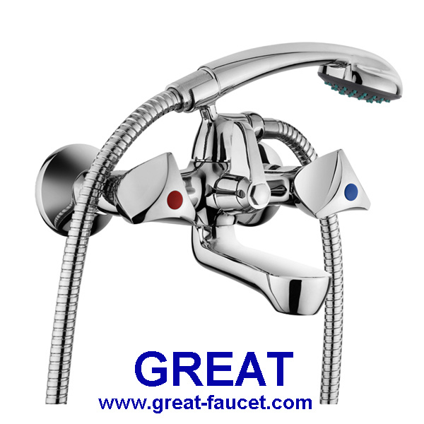Brass Bathroom Shower Faucet with Shower Set