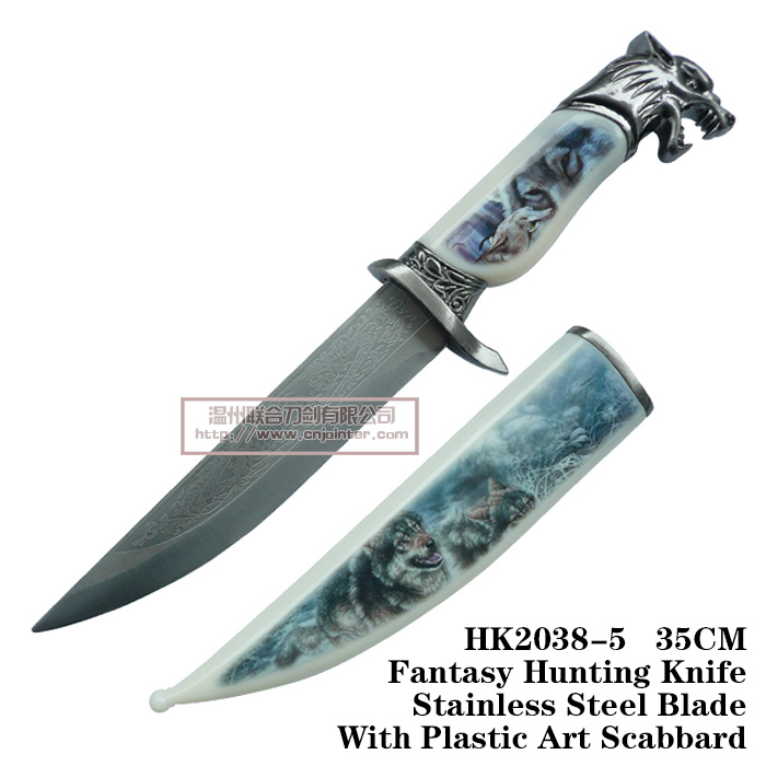 Wolf Hunting Knives Camping Knife Tactical Survival Knife 34cm