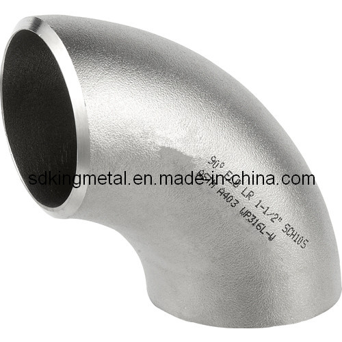 Sch40 Long Radius 90 Stainless Steel Elbow with SGS