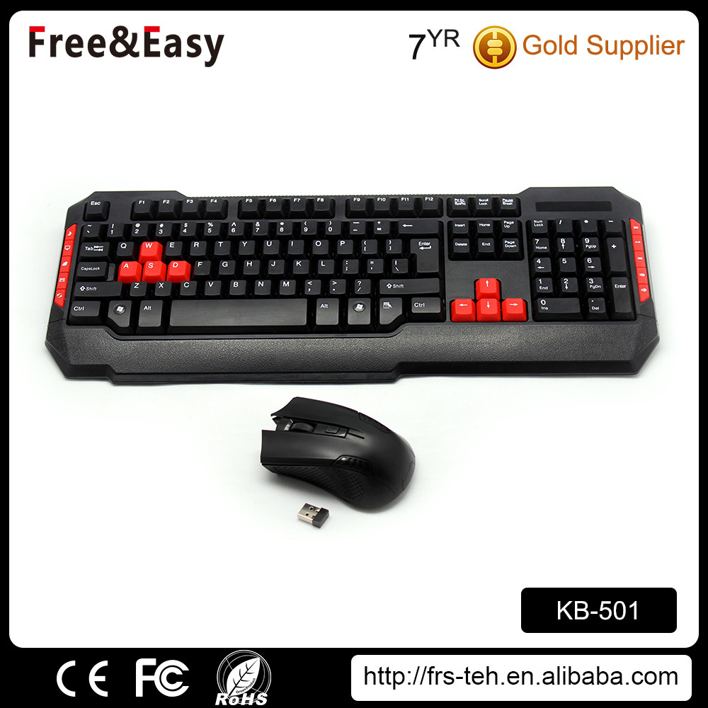 Home or Office Desktop Used USB Wireless Standard Keyboard and Mouse Combo