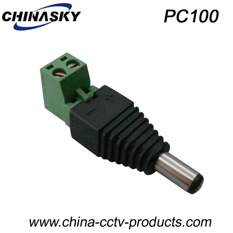 Male CCTV DC Power Jack with Screw Terminal 5.5*2.1mm (PC100)