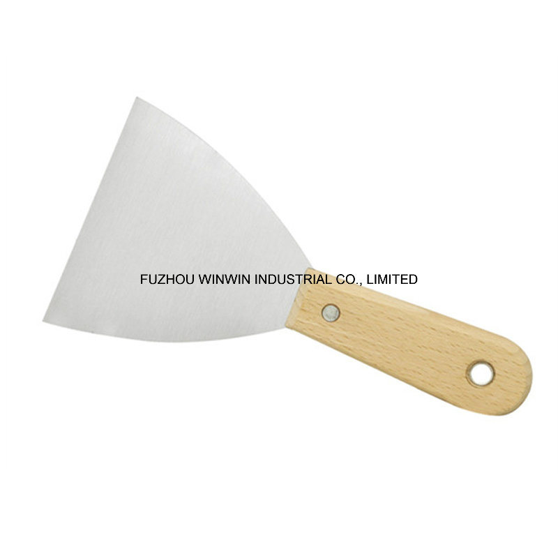 Stainless Steel Putty Knife with Wooden Handle (WW-SL014)