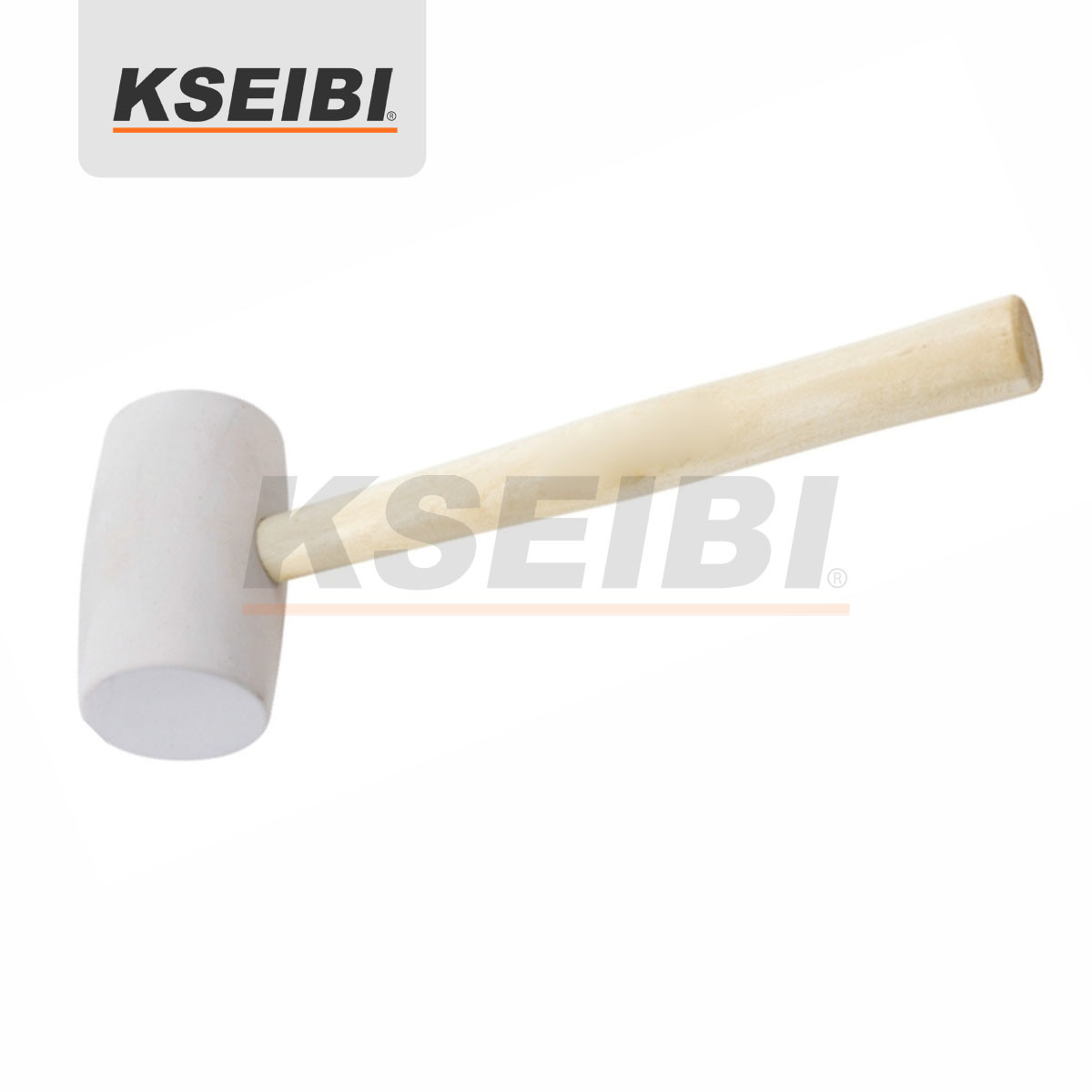 Kseibi White Head Rubber Mallet Hammer with Wooden Handle