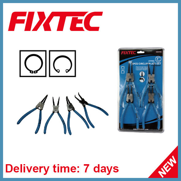 Fixtec Hand Tool 7 Inch 4 PCS Circlip Plier Set