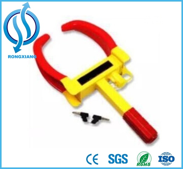 Red and Yellow Small Wheel Clamp for Car for Motorcycle