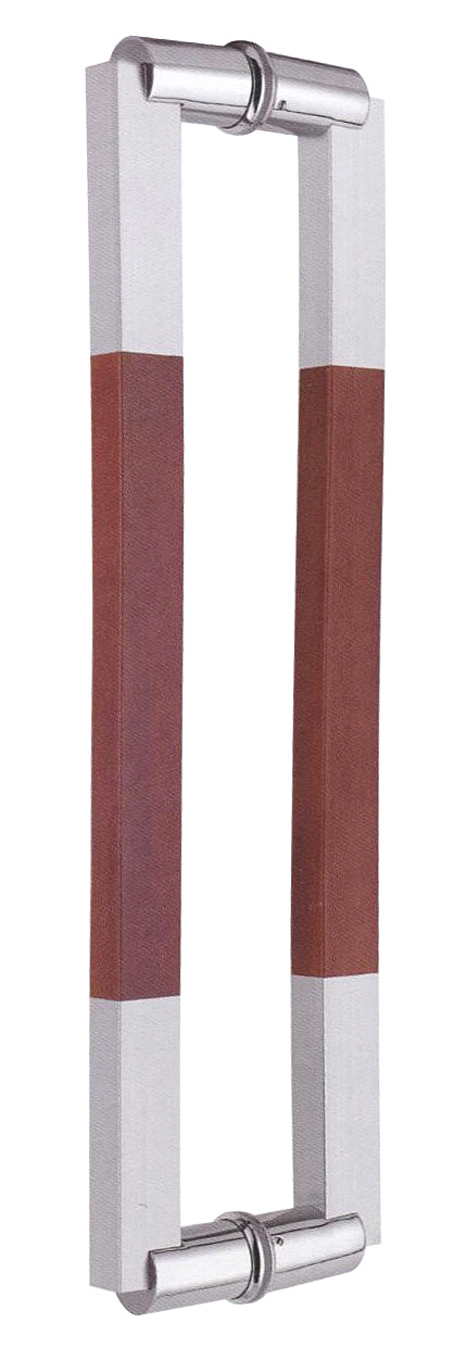 Stainless Steel Square Tube Handle Wooden Handle Glass Door Handle