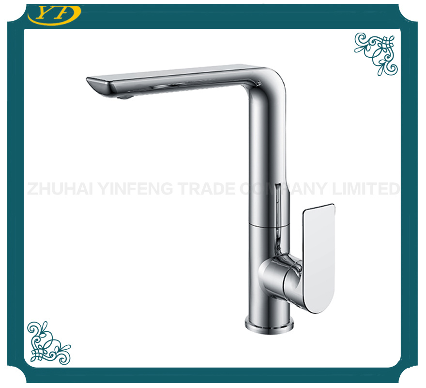 Newly Designed Long Neck 35mm Deck Mounted Waterfall Sink Faucet