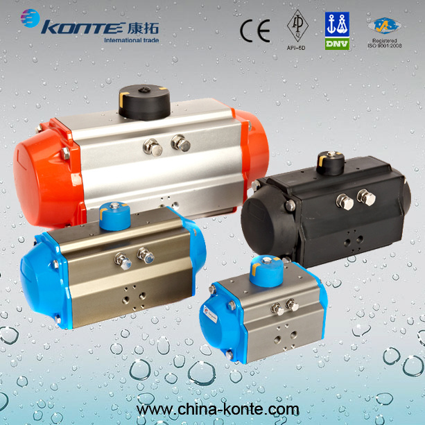 at Rack and Piston Pneumatic Actuator with Double Acting