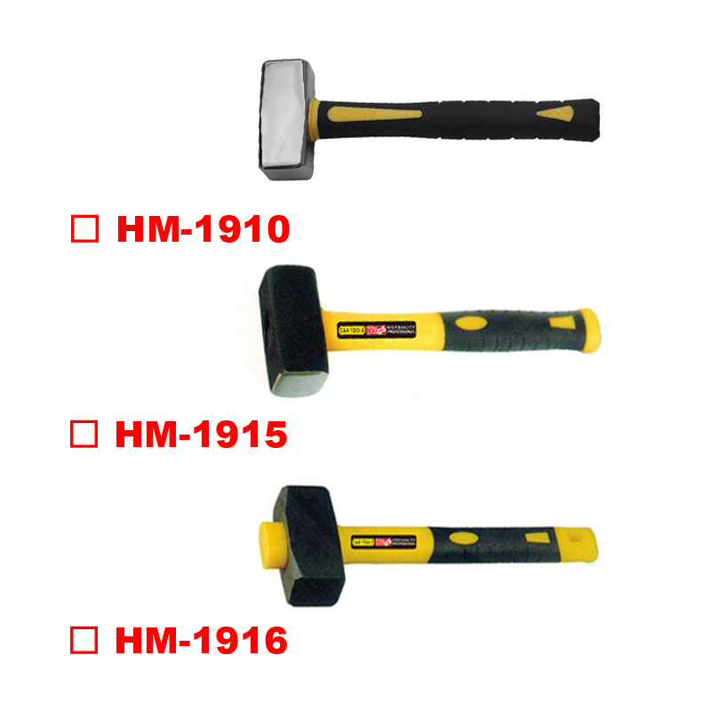 Germany Type Stoning Hammer with TPR Plastic Handle