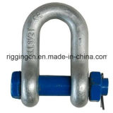 High Strength Forged Galvanized Alloy Steel Bolt Safety Marine Hardware Screw Pin Dee Shackle G-2150