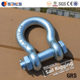 US Type Steel Forged Galvanized Bow Shackle with Safety Pin