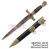 Manual Imitation European Knight Dagger European Dagger Historical Dagger with Ruby