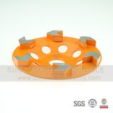 100mm 6 Arrow Segments Diamond Cup Wheel K08