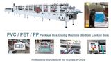 Automatic Clear Gluing APET PP PVC Box Making Machine