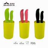 Colorful Handle Kitchen Ceramic Knife Set with Non-Slip Holder