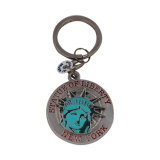 Best Selling Zinc Alloy Soft Home Decor Gold Keychain with Epoxy