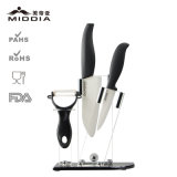 Ceramic Hand Tools Kitchen Knife & Peeler Set with Holder