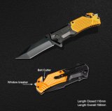 Survival Knife with Window Breaker & Belt Cutter (#3819)