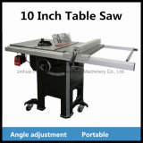 Portable Woodworking Machine, 10 Inch Table Saw with Angle Adjustment