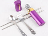 Aluminum Box Three-Piece Suit Carton Fork and Spoon Knife