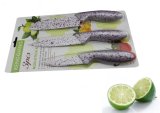 3PCS Colorful Plastic Handle Kitchen Knife Set (SE-3545)